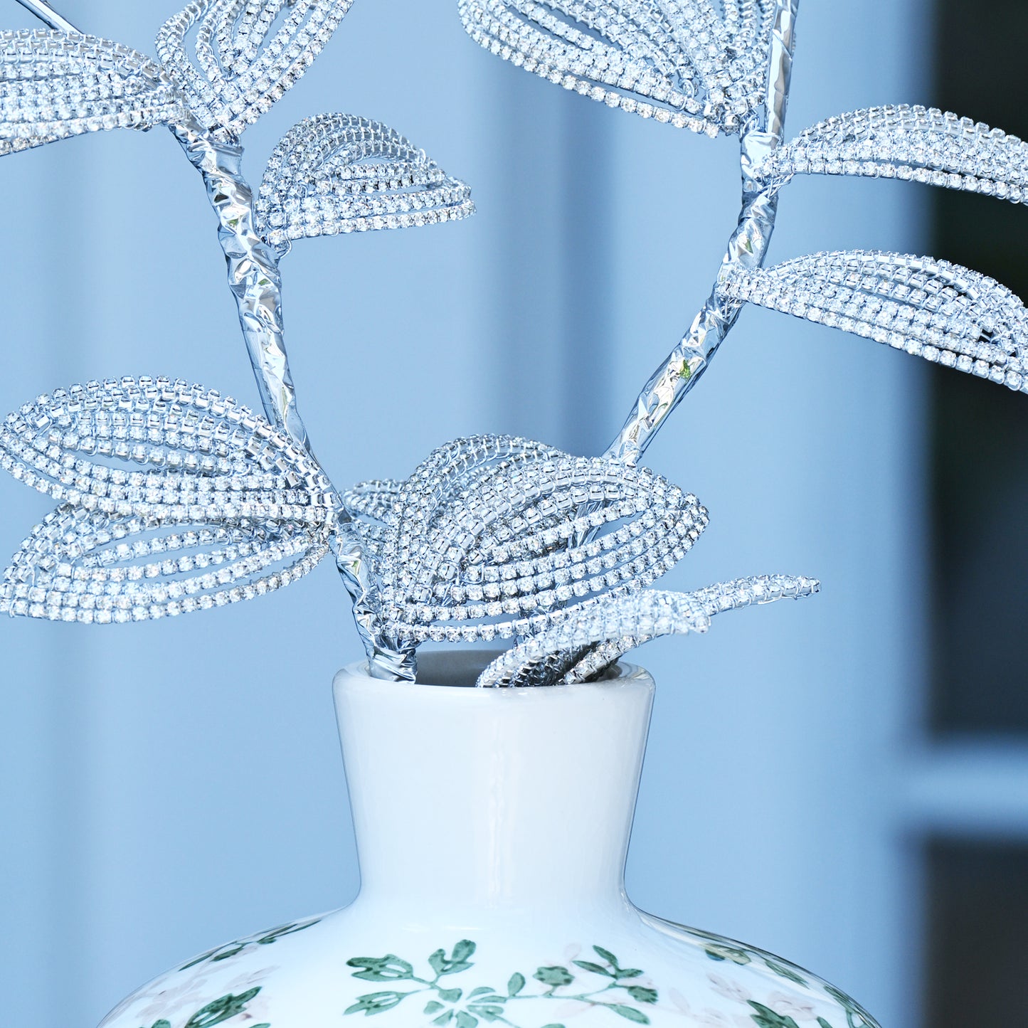 Handmade Crystal Rhinestone Leaf Branch Picks K179