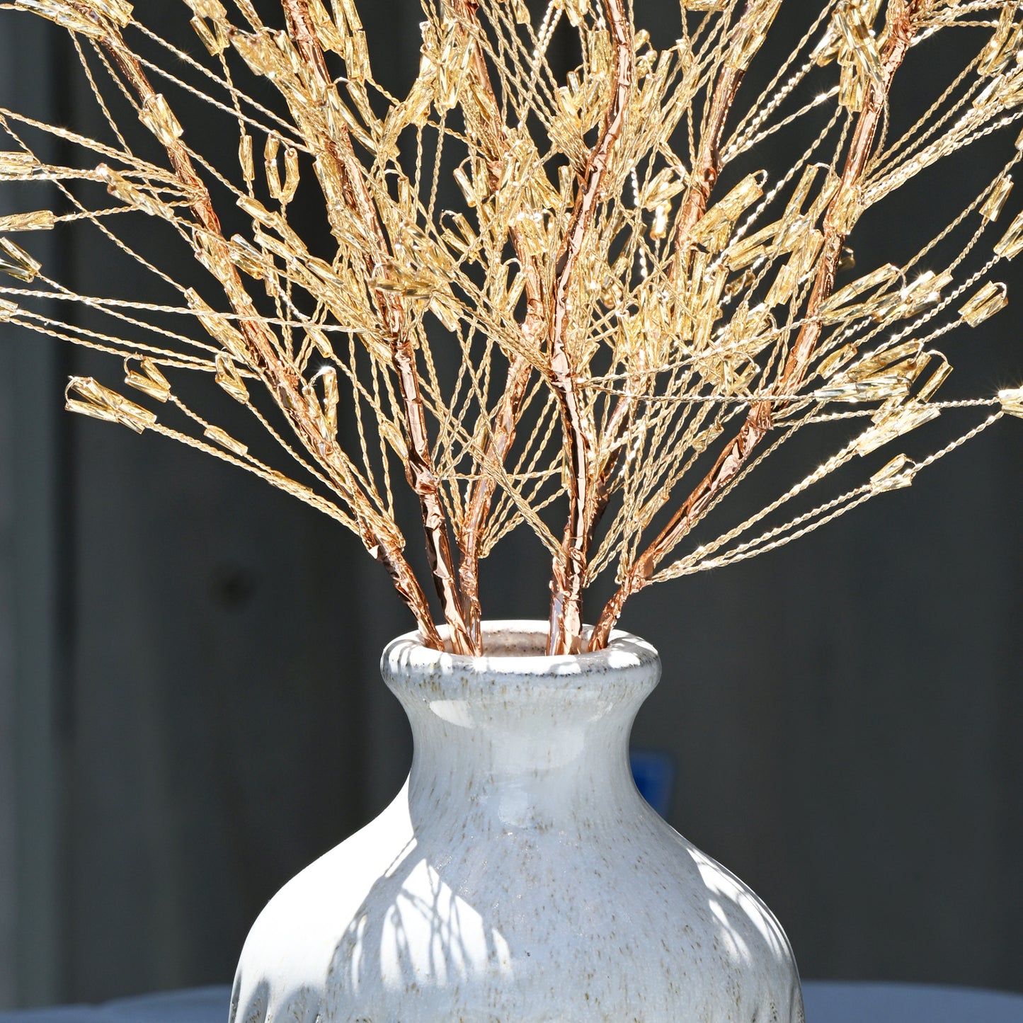 Handmade Gold Baguette Crystal Firework Branch Picks
