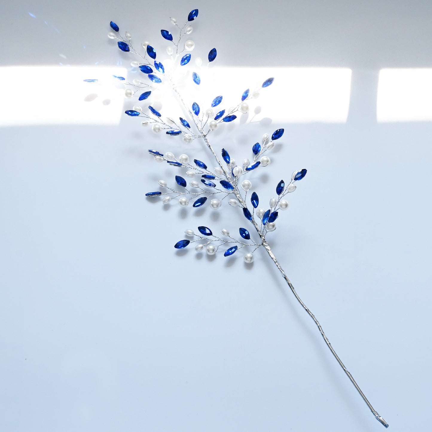 Handmade Rhinestone & Pearl Leaf Branch Picks K177