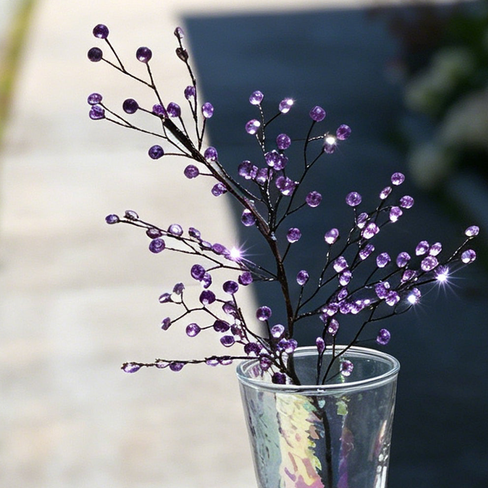 Handmade Crystal Bead Twig Branches, 4 Colors Rhinestone Berry Floral Stems for Wedding Table Centerpiece K126