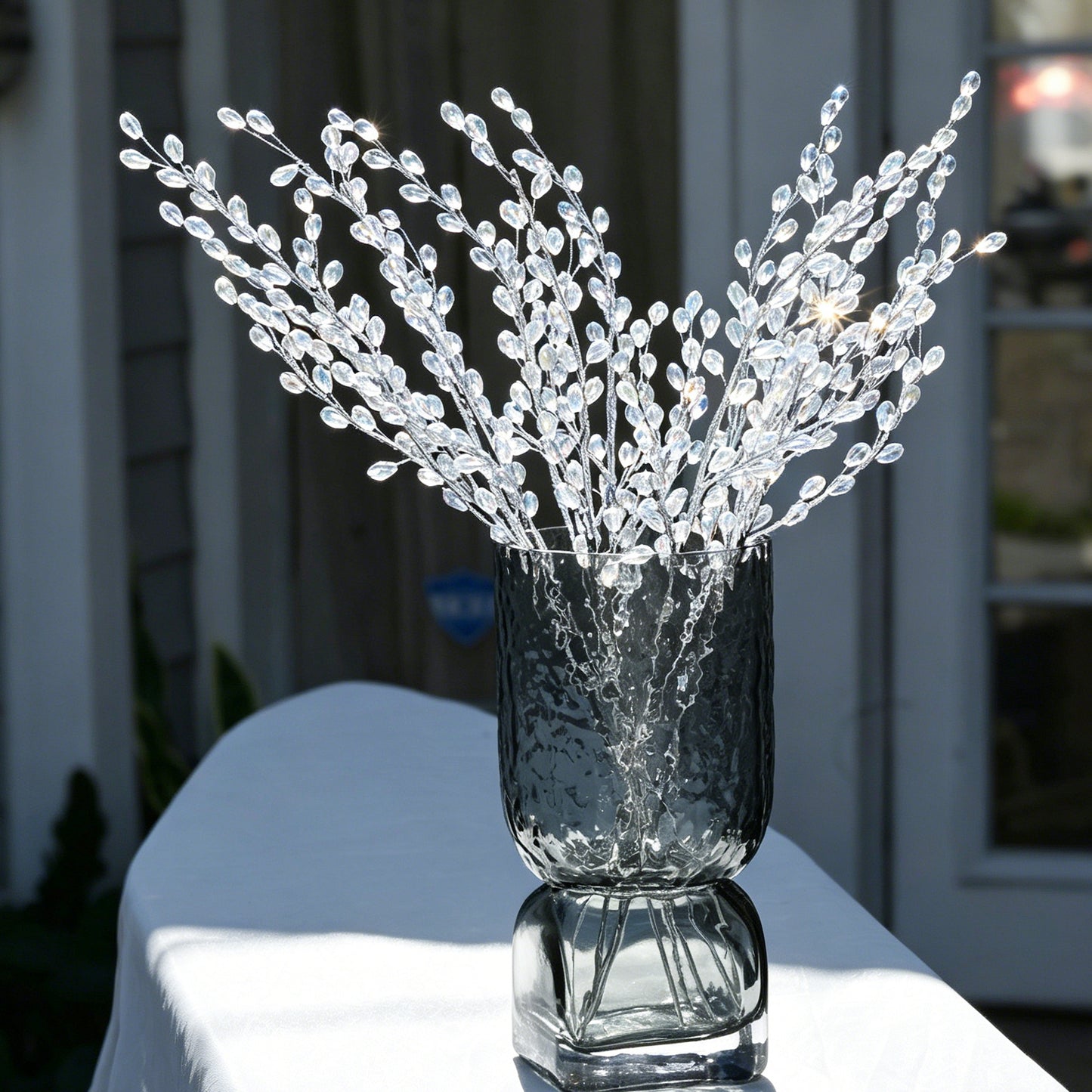 Handmade Clear Crystal Teardrop Branch Picks K187