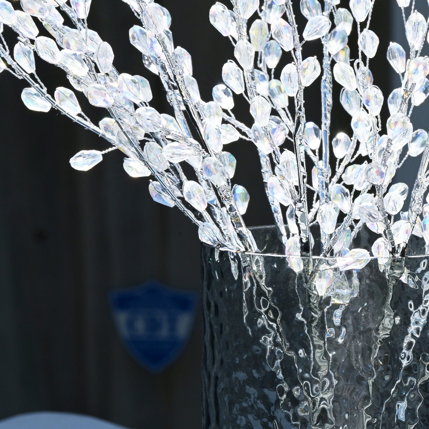 Handmade Clear Crystal Teardrop Branch Picks K187