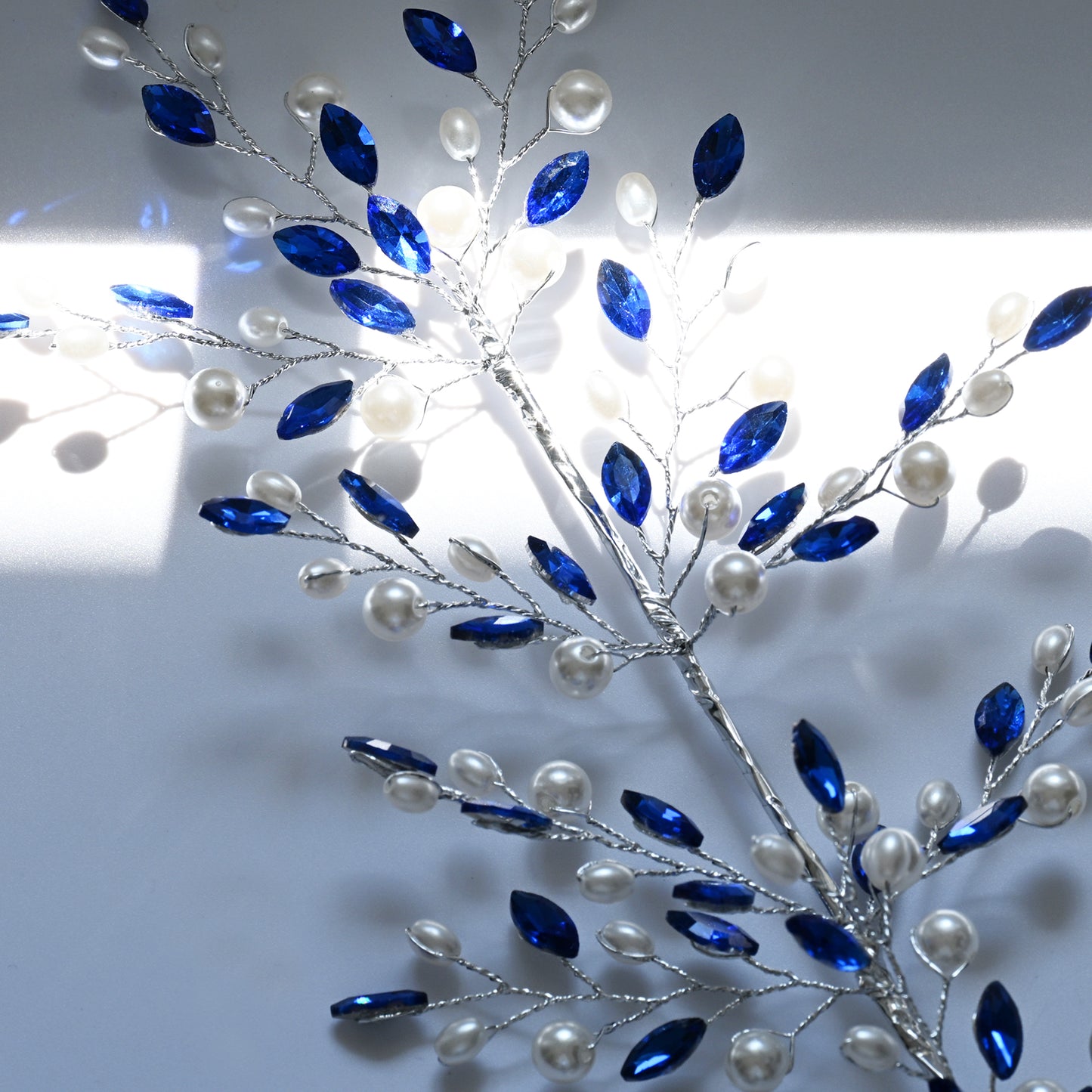 Handmade Rhinestone & Pearl Leaf Branch Picks K177