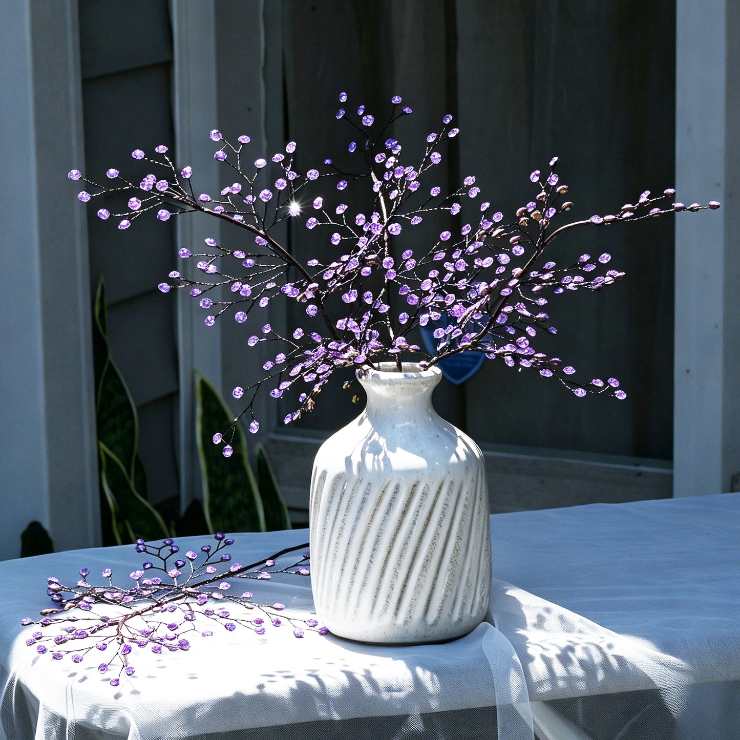 Handmade Crystal Bead Twig Branches, 4 Colors Rhinestone Berry Floral Stems for Wedding Table Centerpiece K126