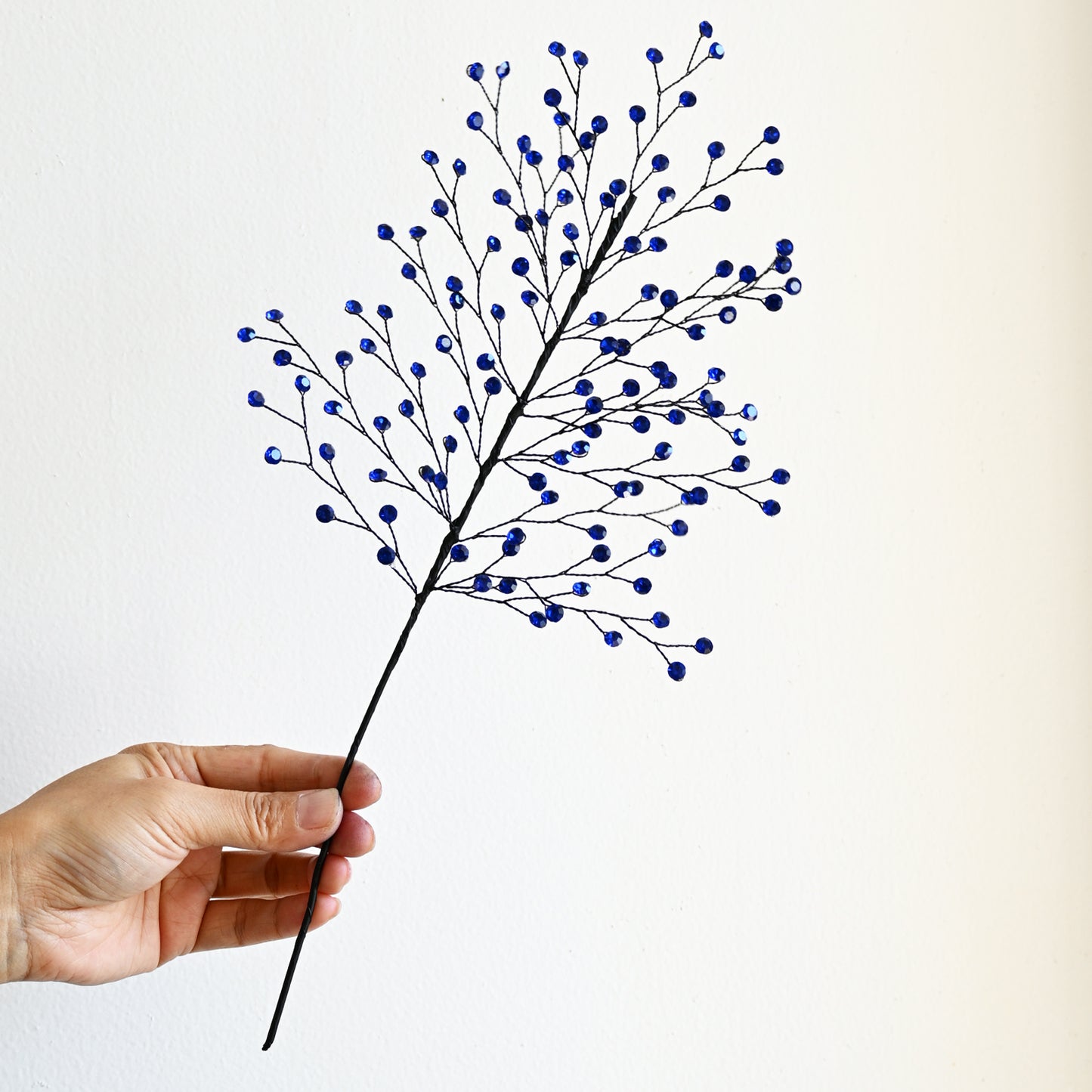 Handmade Crystal Bead Artificial Berry Branches, Multi-Color Rhinestone Wire Floral Picks k112