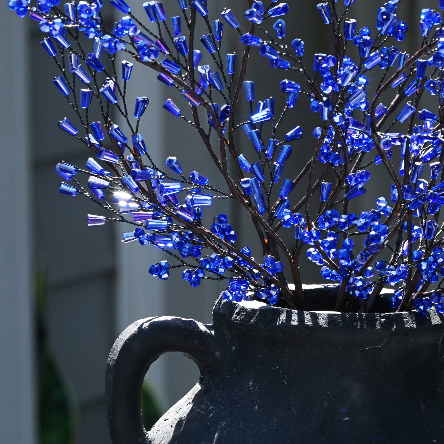 Handmade Sapphire Blue Crystal Twig Branch Picks K183