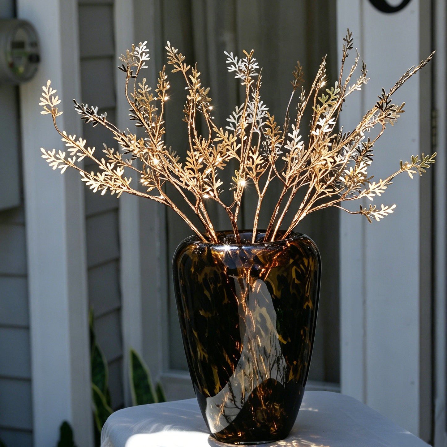 Handmade Rose Gold Foliage Branch Picks K198
