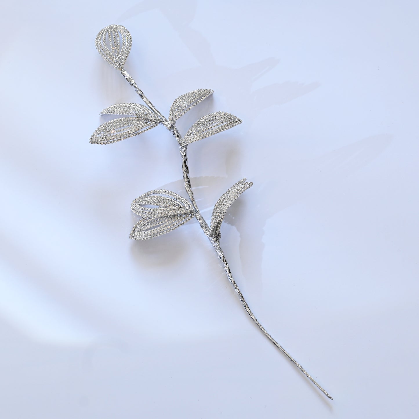Handmade Crystal Rhinestone Leaf Branch Picks K179