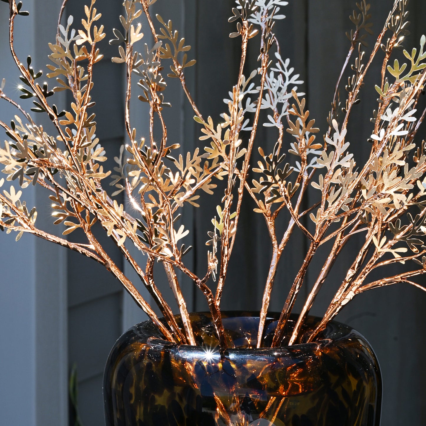 Handmade Rose Gold Foliage Branch Picks K198