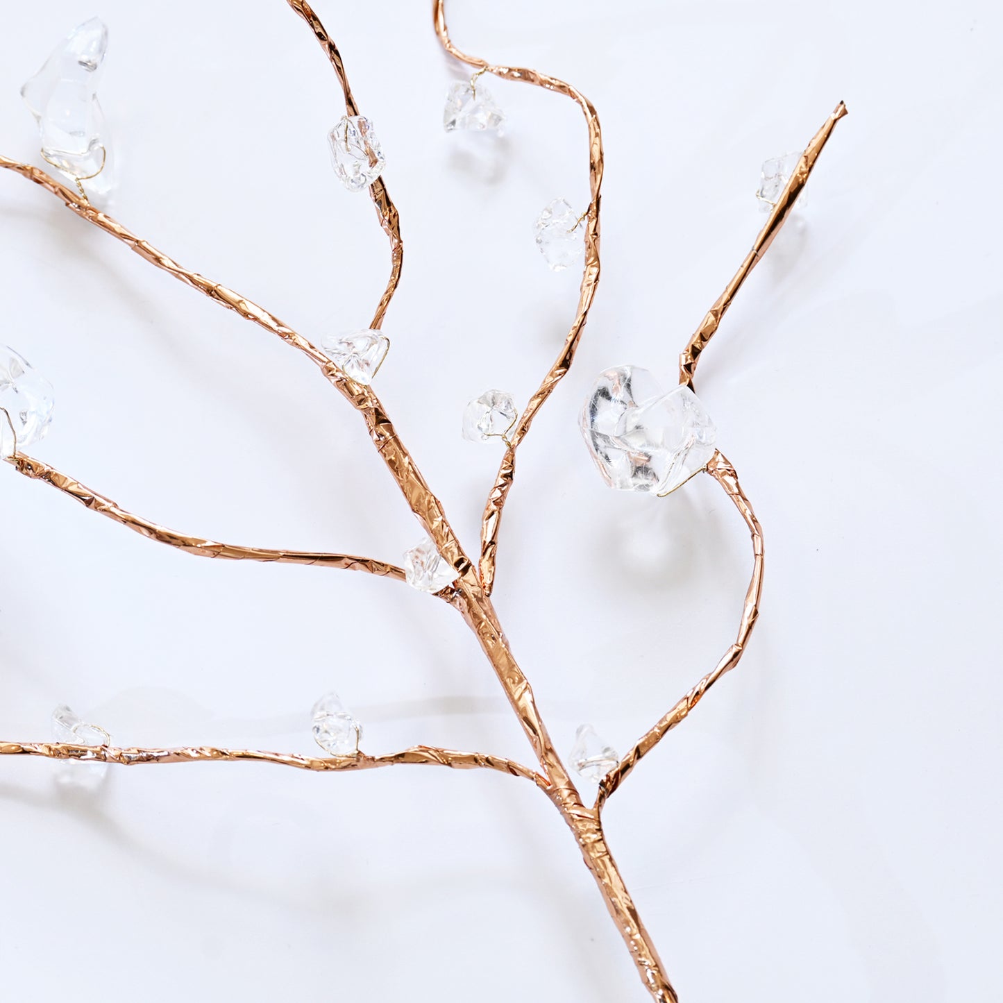 Handmade Rose Gold Irregular Crystal Twig Branch Picks K150