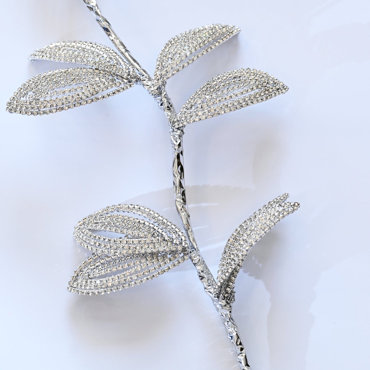 Handmade Crystal Rhinestone Leaf Branch Picks K179