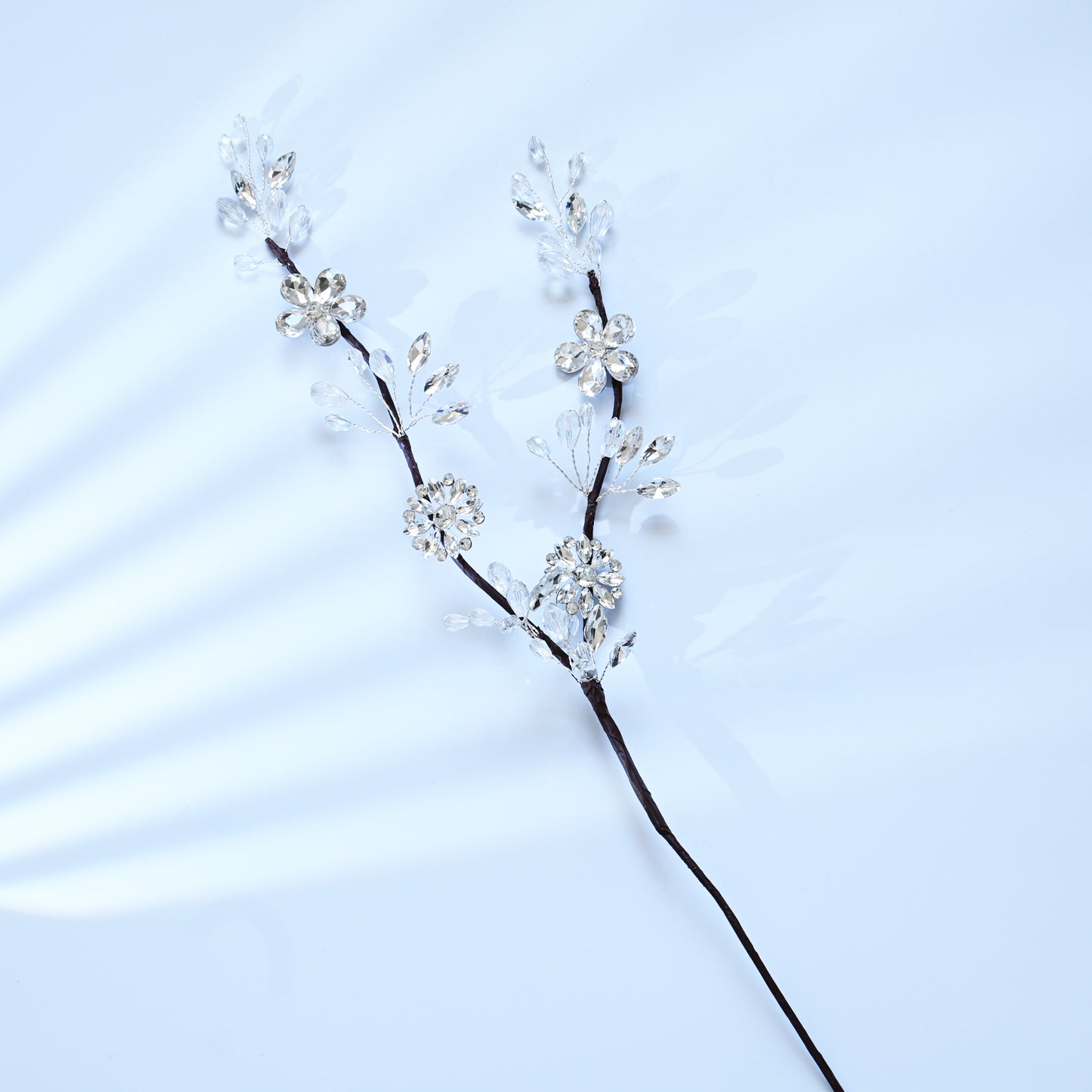 Handmade Clear Crystal Cherry Blossom Branch Picks K136