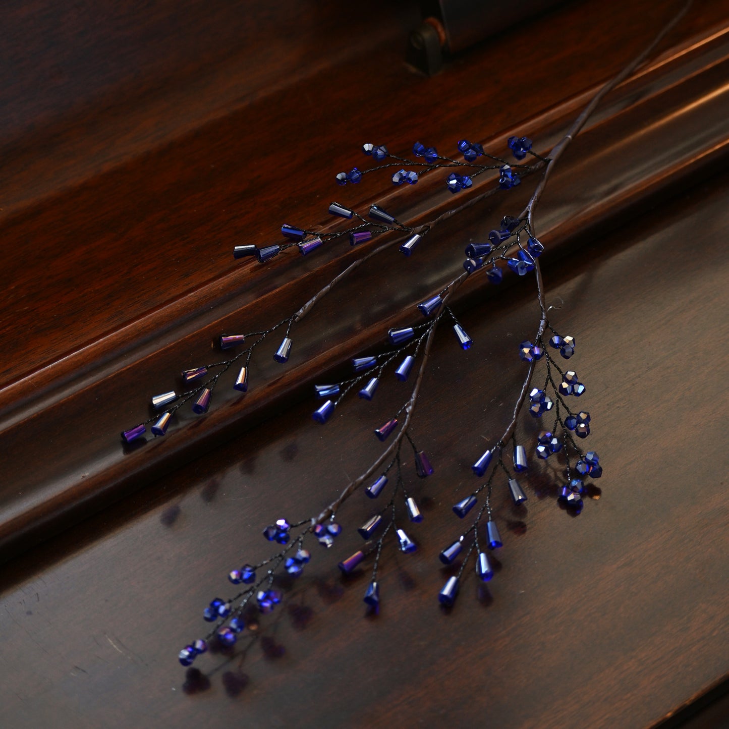 Handmade Crystal Bead Artificial Berry Branches, Multi-Color Rhinestone Wire Floral Picks k112