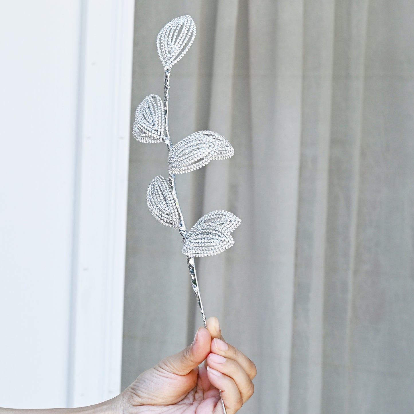 Handmade Crystal Rhinestone Leaf Branch Picks K179