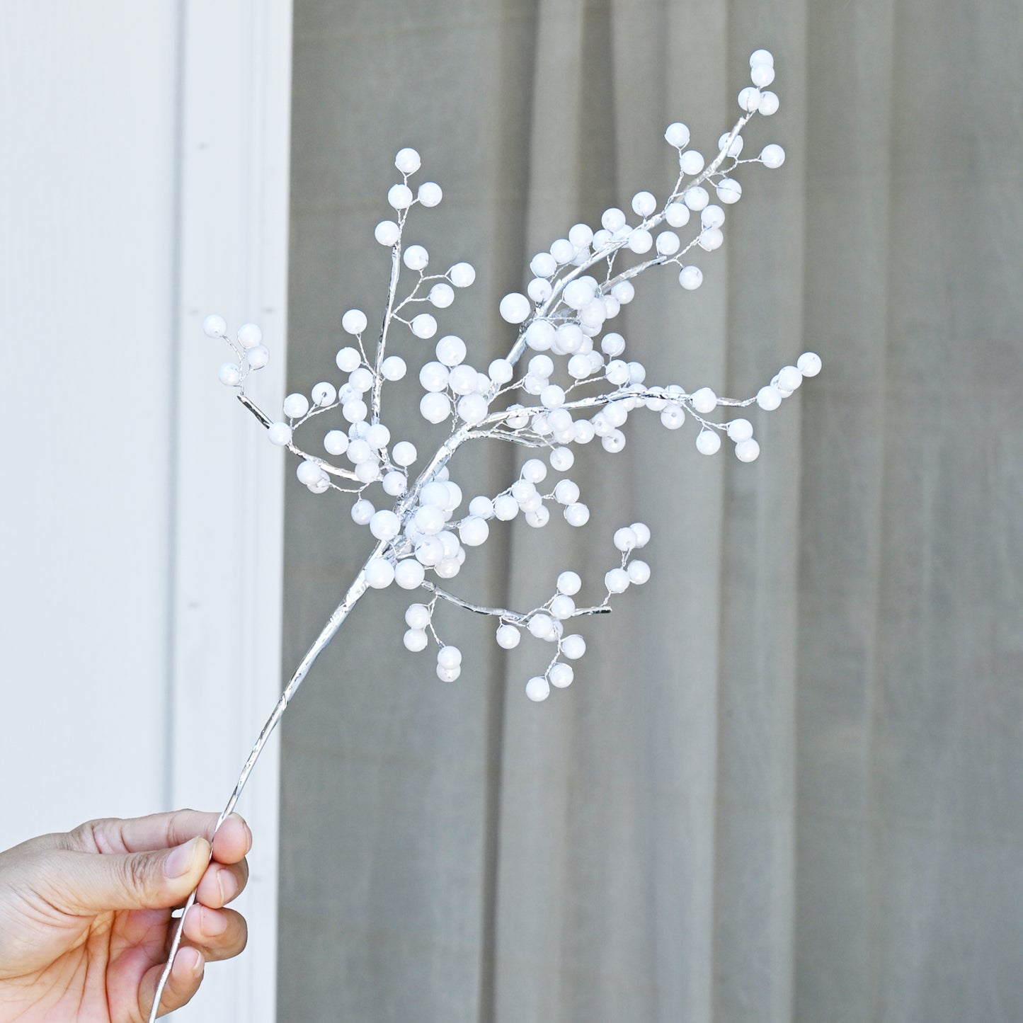 Handmade White Berry Branch Picks K190
