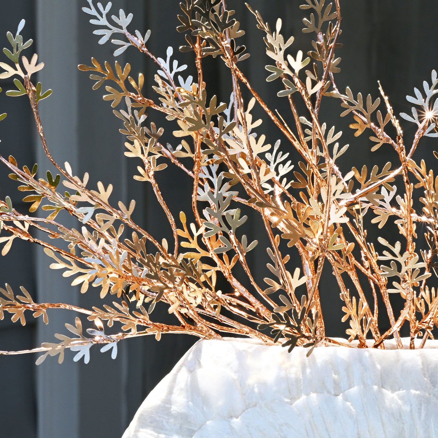 Handmade Rose Gold Foliage Branch Picks K198