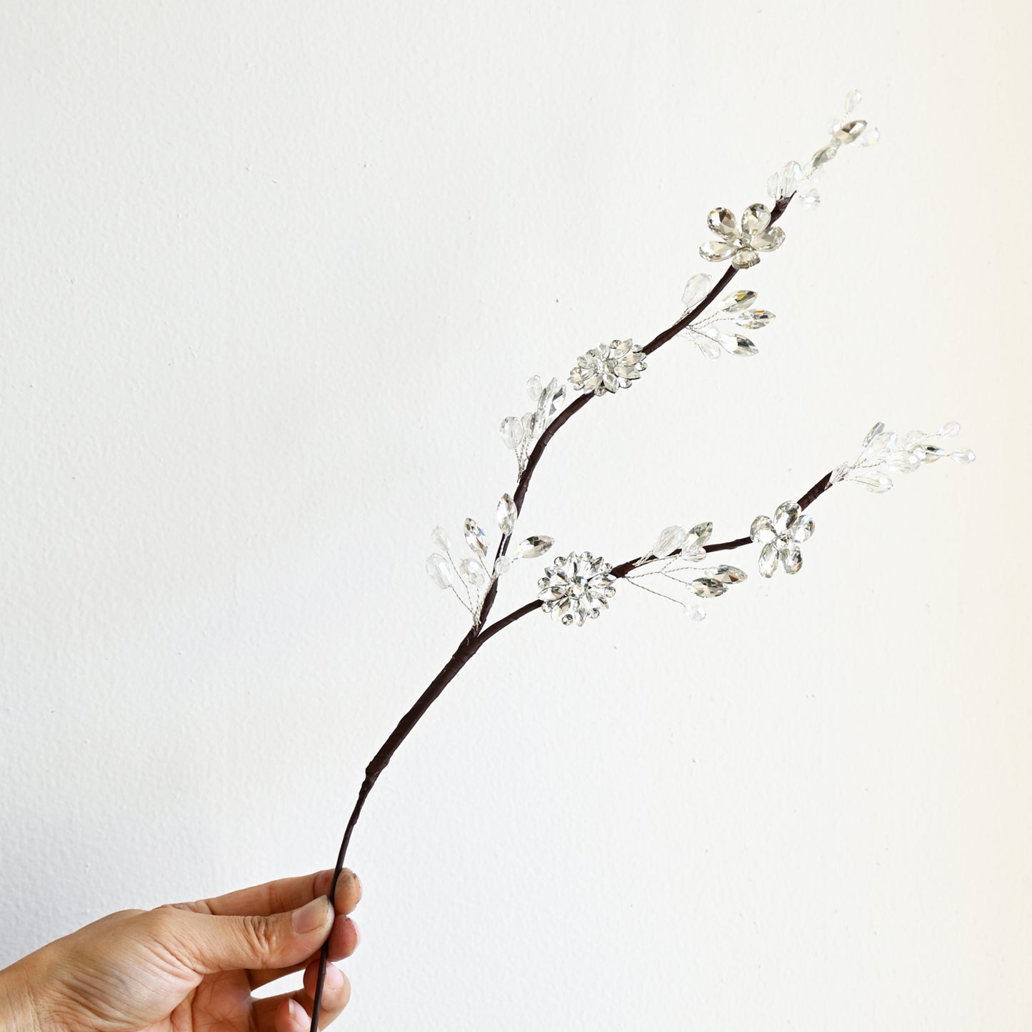 Handmade Clear Crystal Cherry Blossom Branch Picks K136