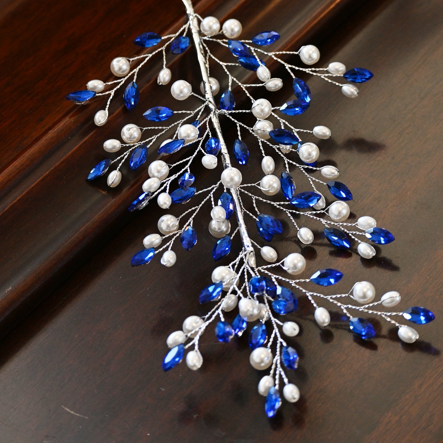Handmade Rhinestone & Pearl Leaf Branch Picks K177