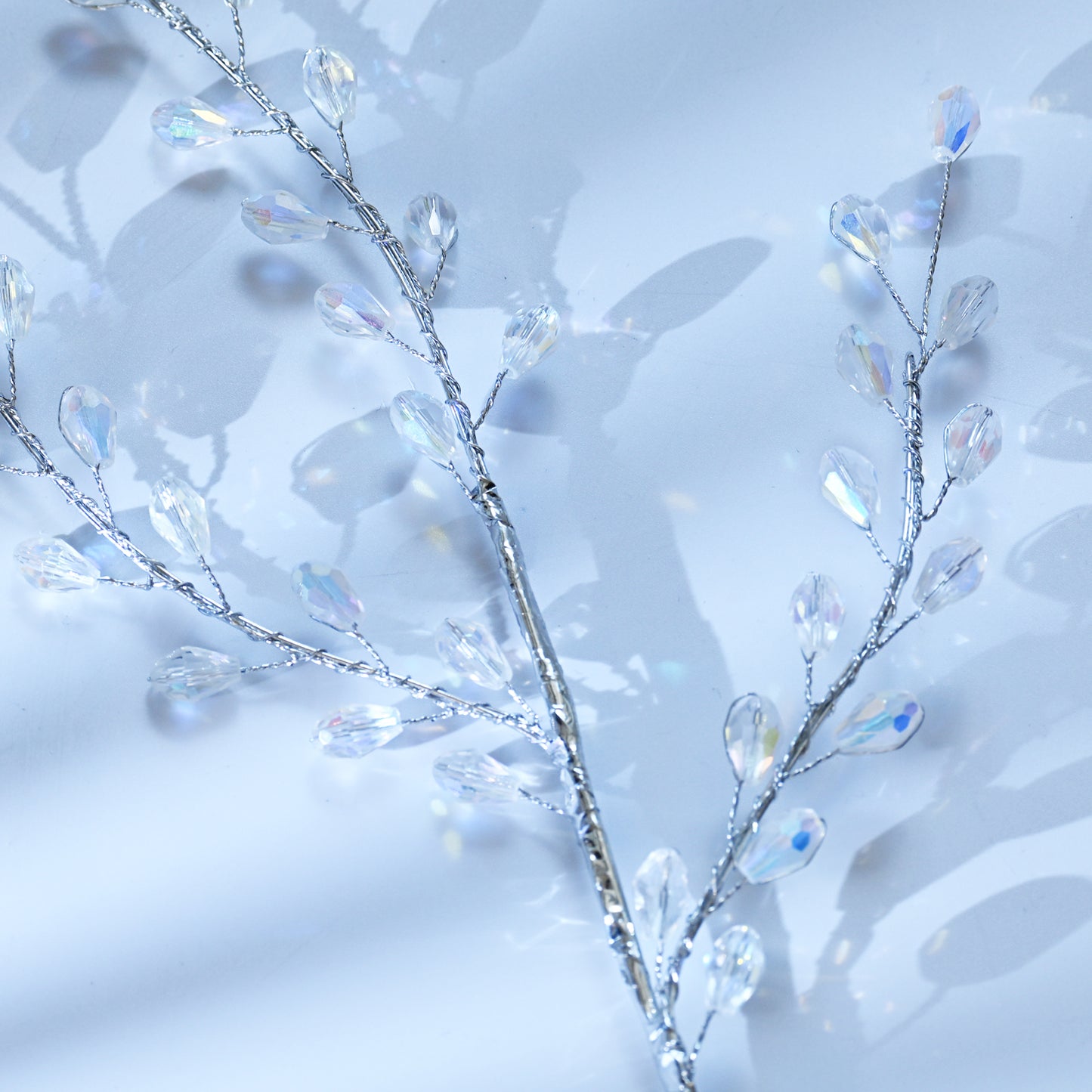 Handmade Clear Crystal Teardrop Branch Picks K187