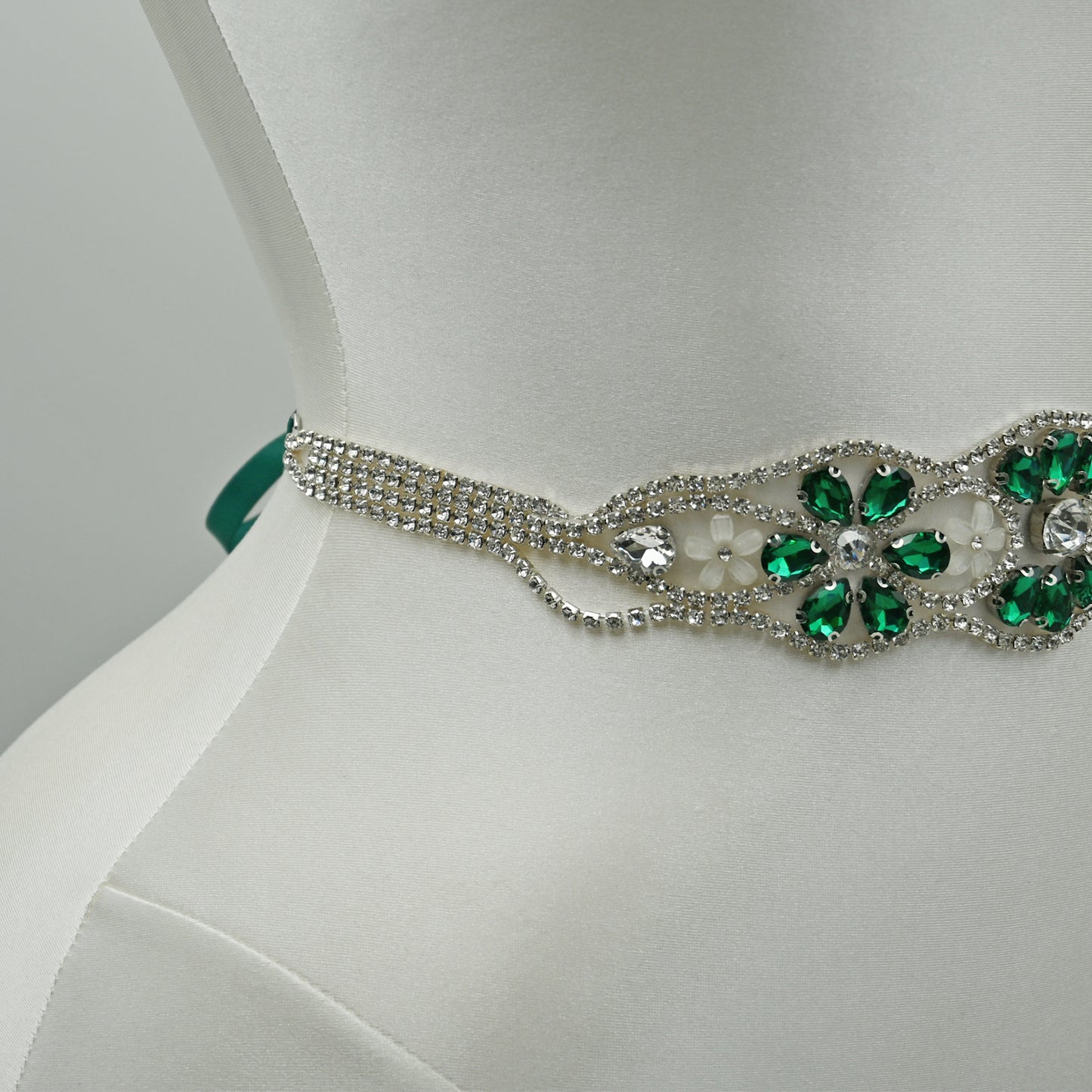 Bridella BS240KL Ivory Rhinestone Belt