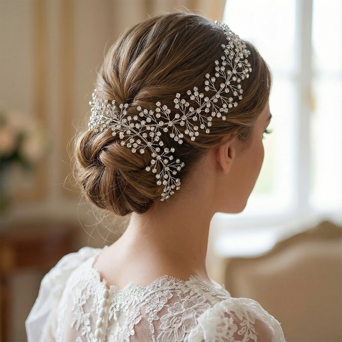 Crystal Vine Bridal Headband – Handmade Rhinestone Wedding Hair Accessory - Bridella BHP412