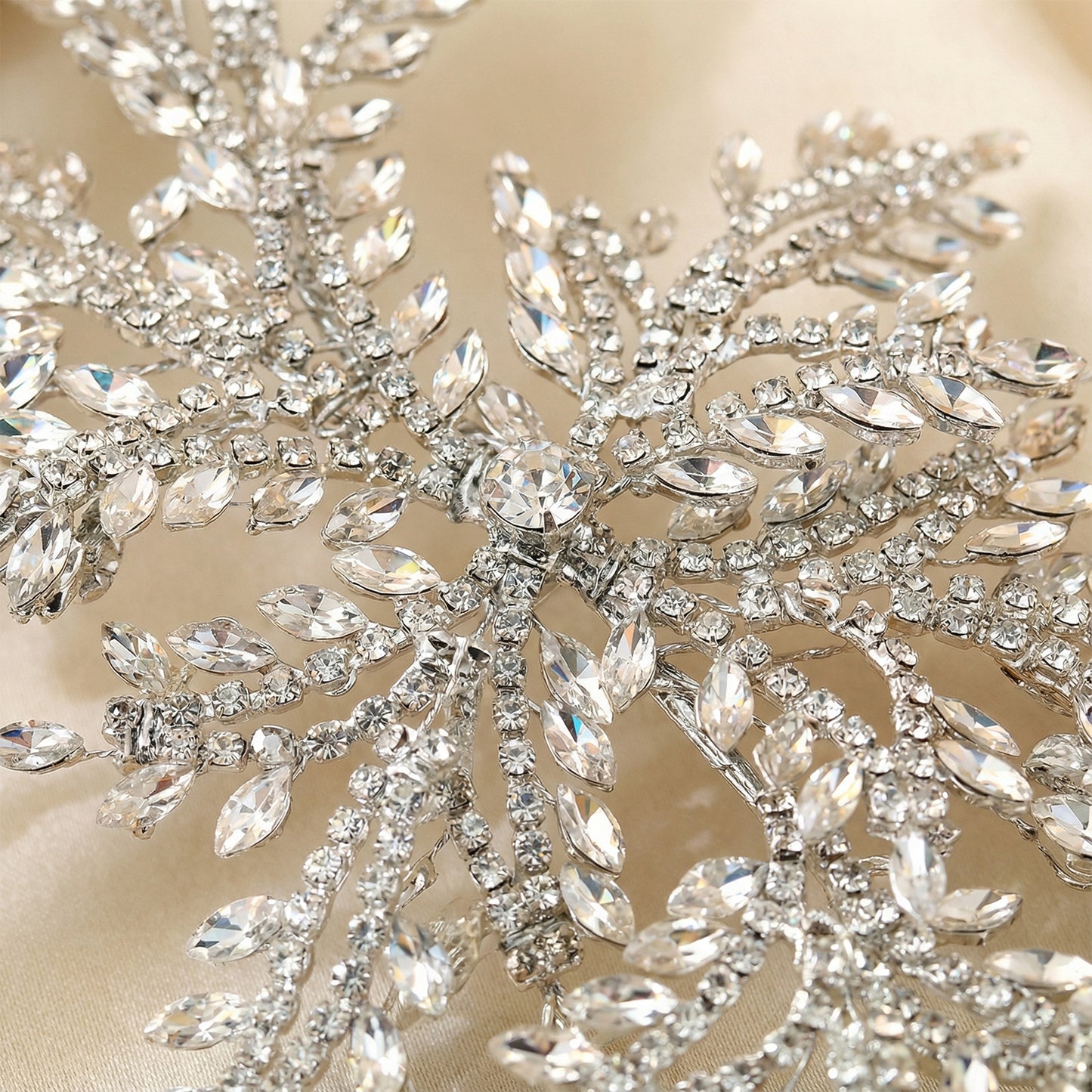 Bridella BHP482-S Silver Rhinestone Tiara