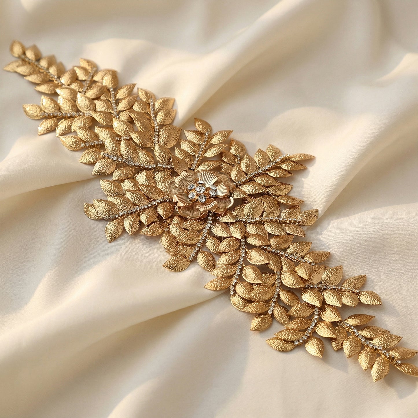 Bridella BHP510-G Gold Rhinestone Crown