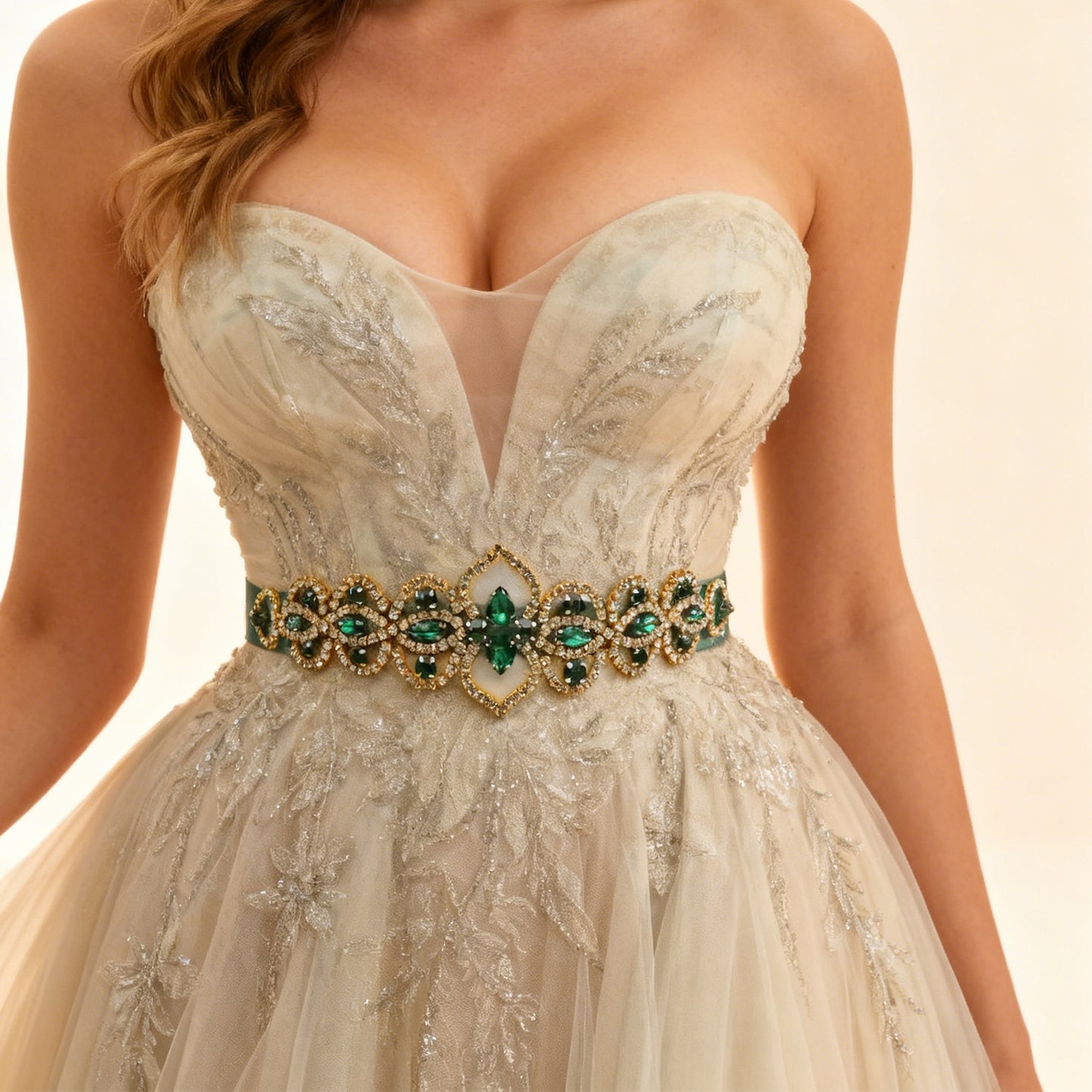 Bridella BS214KL Green Rhinestone Belt