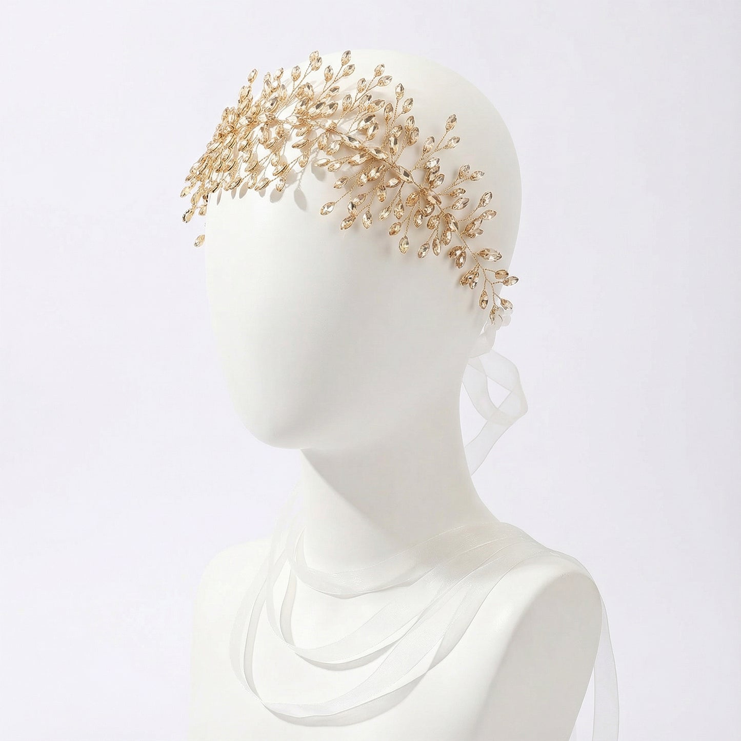 Bridella BHP237-Champagne Champagne Rhinestone Headband