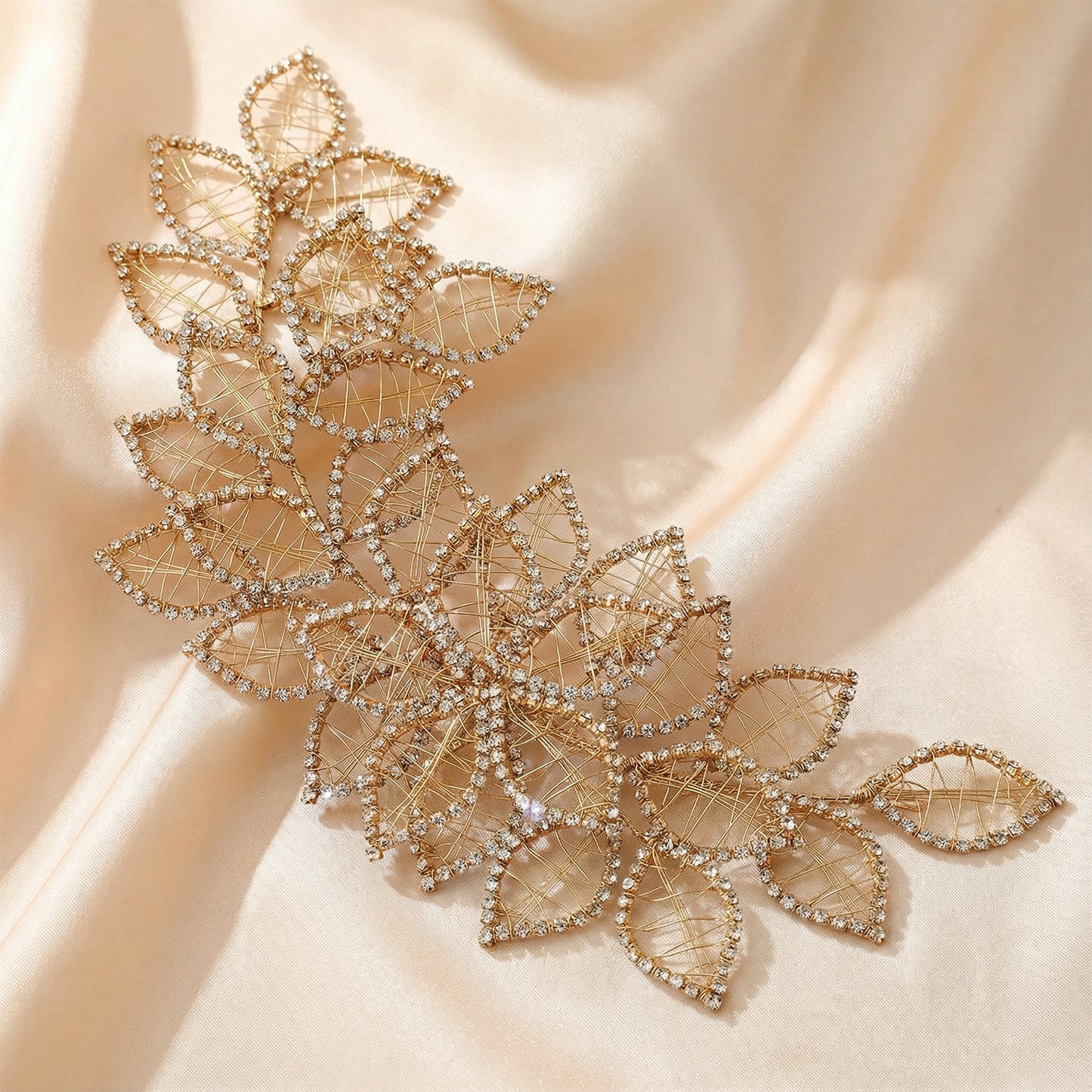 Bridella BHP256-G Gold Rhinestone Crown