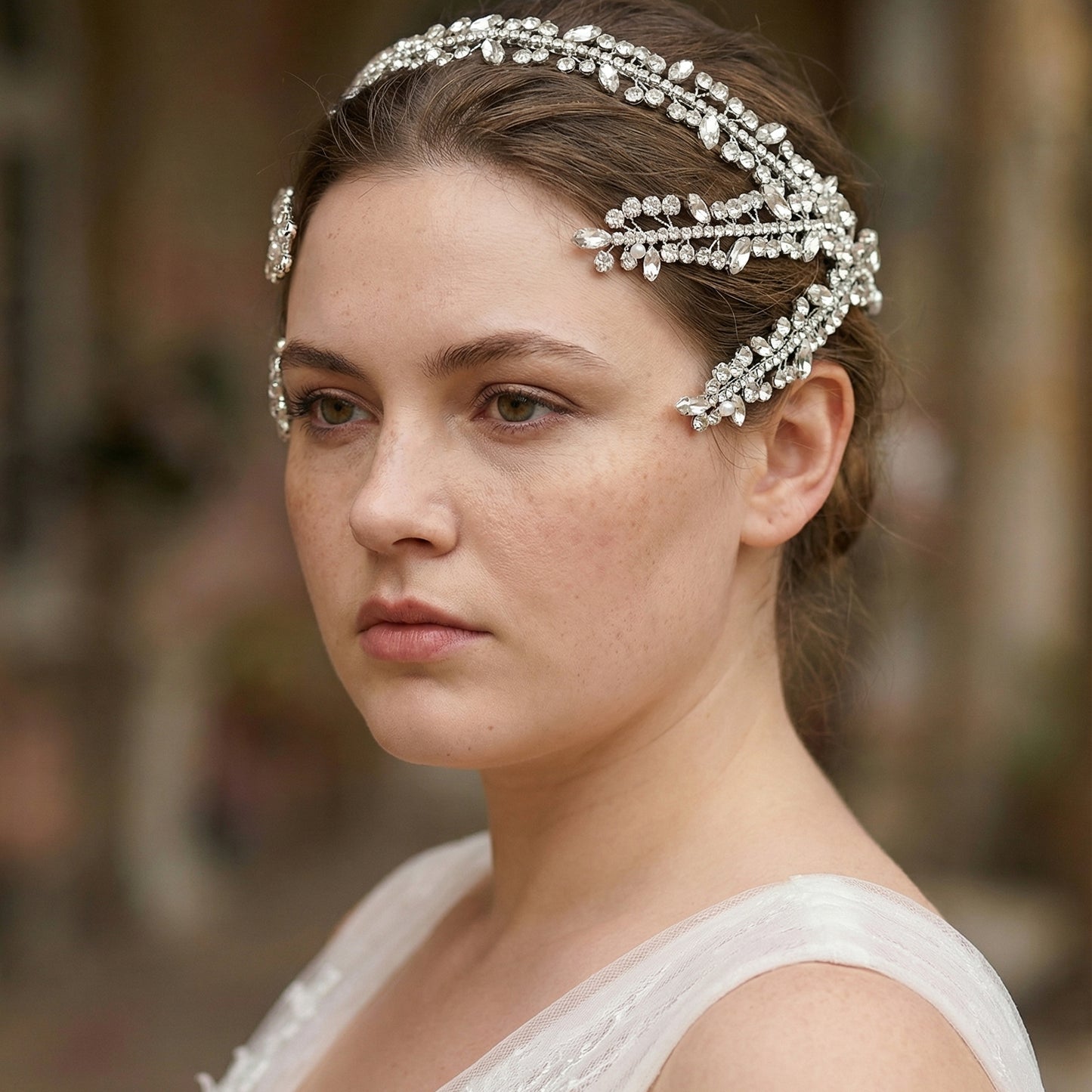 Bridella BHP496-S Silver Rhinestone Tiara