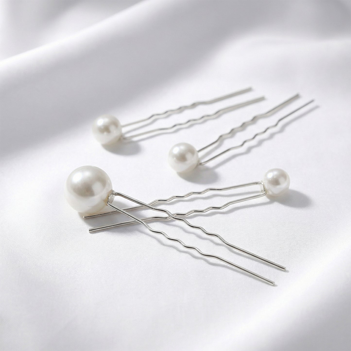 Bridella BHP536-20 pcs Silver Pearl Headwear