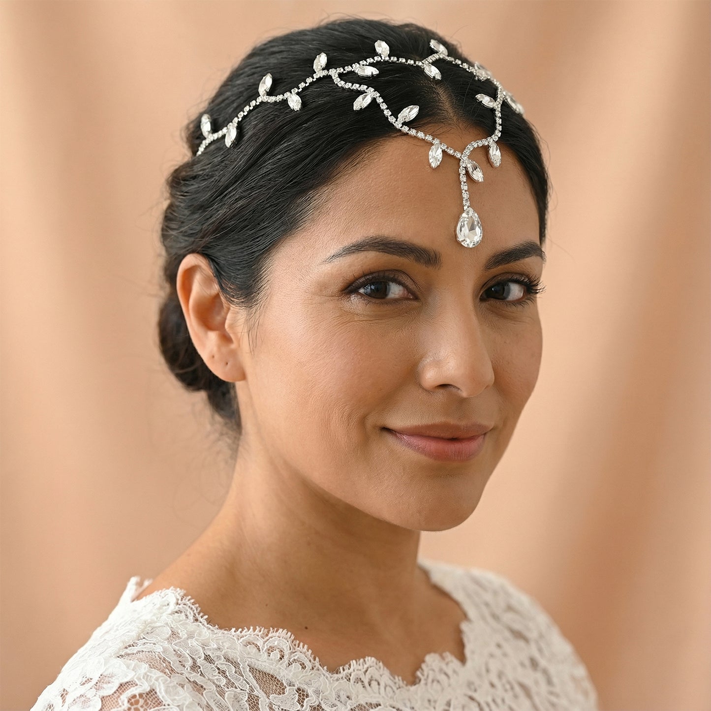 Bridella BHP495-S Silver Rhinestone Headwear
