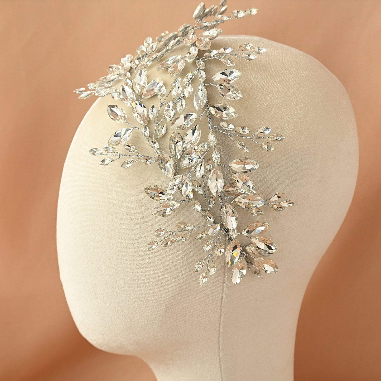 Bridella BHP304-S Silver Rhinestone Tiara