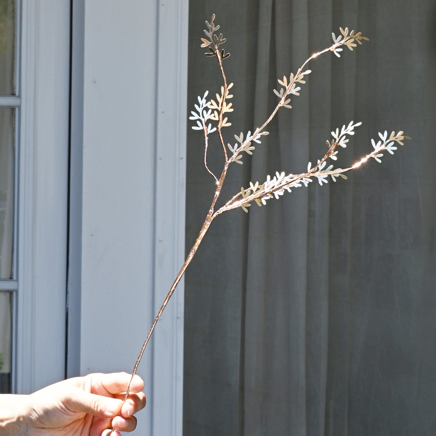 Handmade Rose Gold Foliage Branch Picks K198