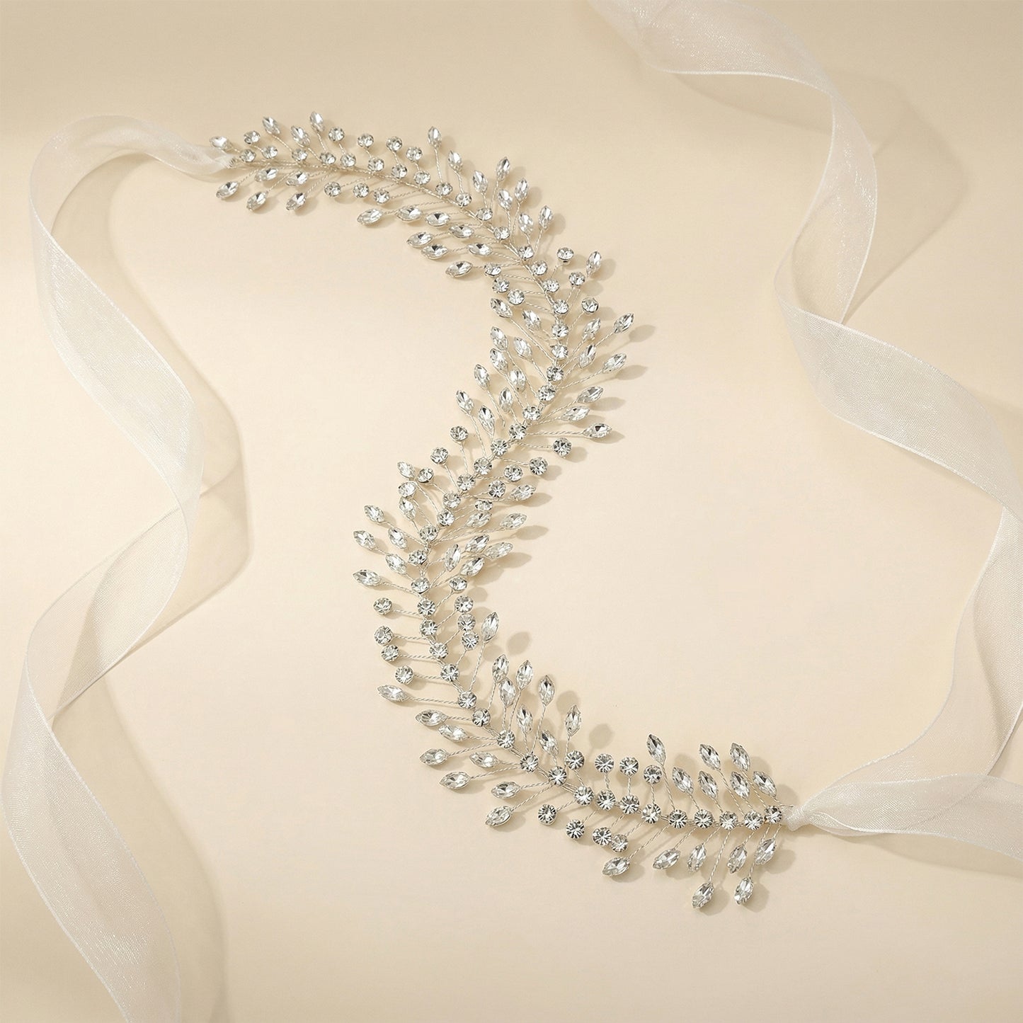 Bridella BHP410-S Silver Rhinestone Tiara