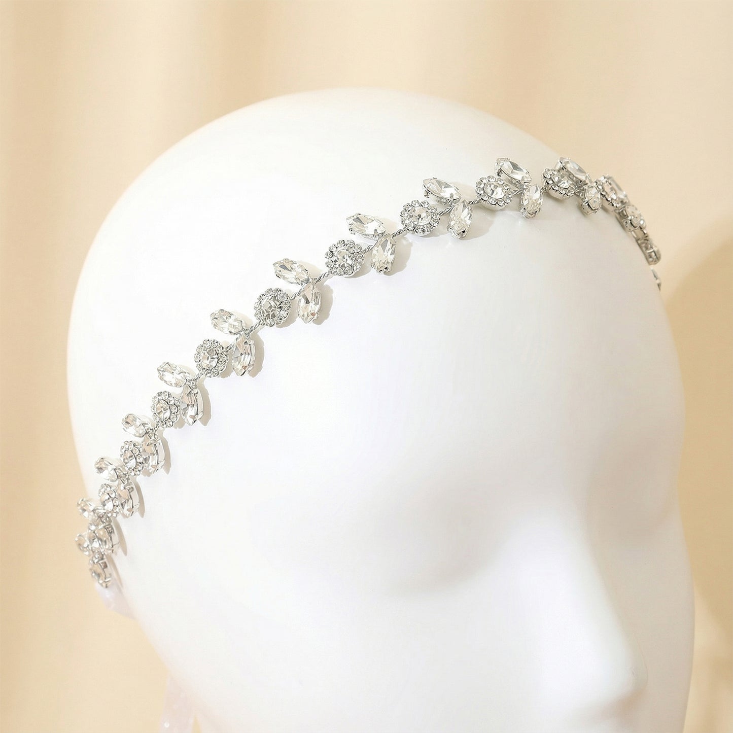 Bridella BHP309-S Sliver Rhinestone Crown