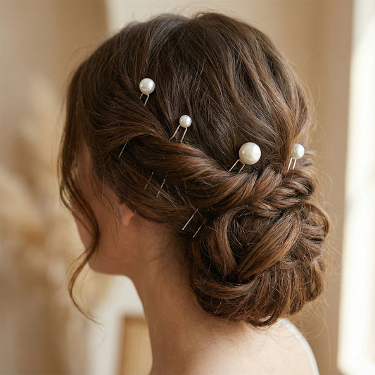 Bridella BHP536-20 pcs Silver Pearl Headwear