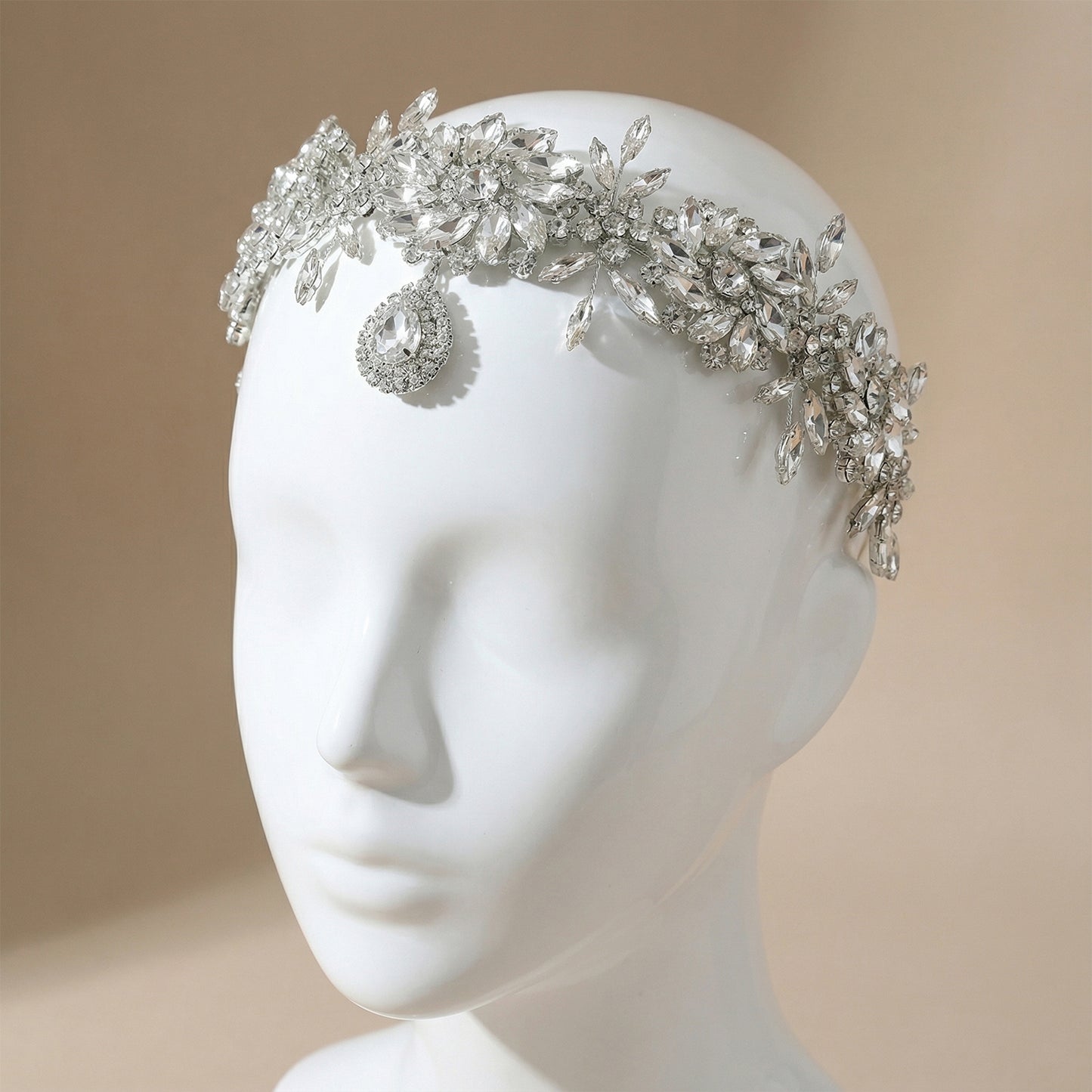 Bridella BHP440-S Silver Rhinestone Headwear