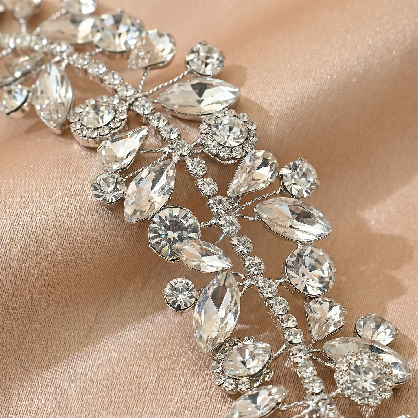 Bridella BHP470-S Silver Rhinestone Headband