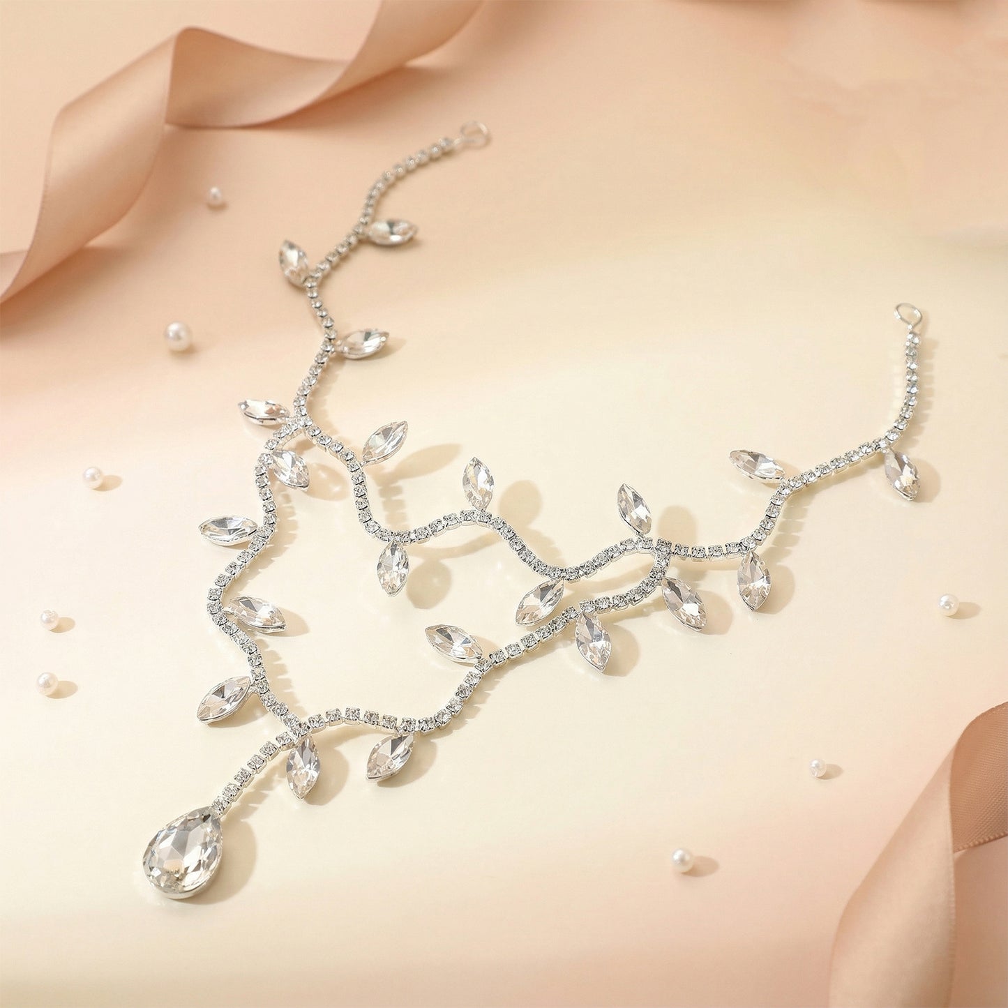 Bridella BHP495-S Silver Rhinestone Headwear