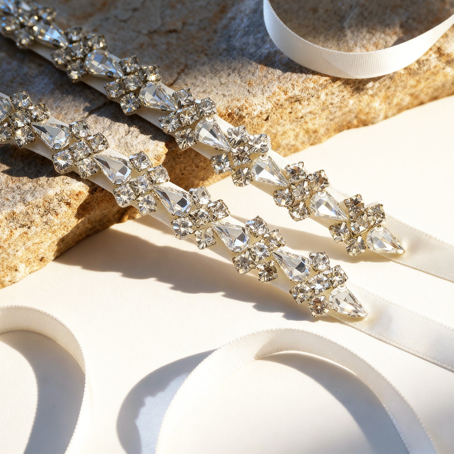 Silver Rhinestone Bridal Sash Wedding Dress Belt – Bridella BS129