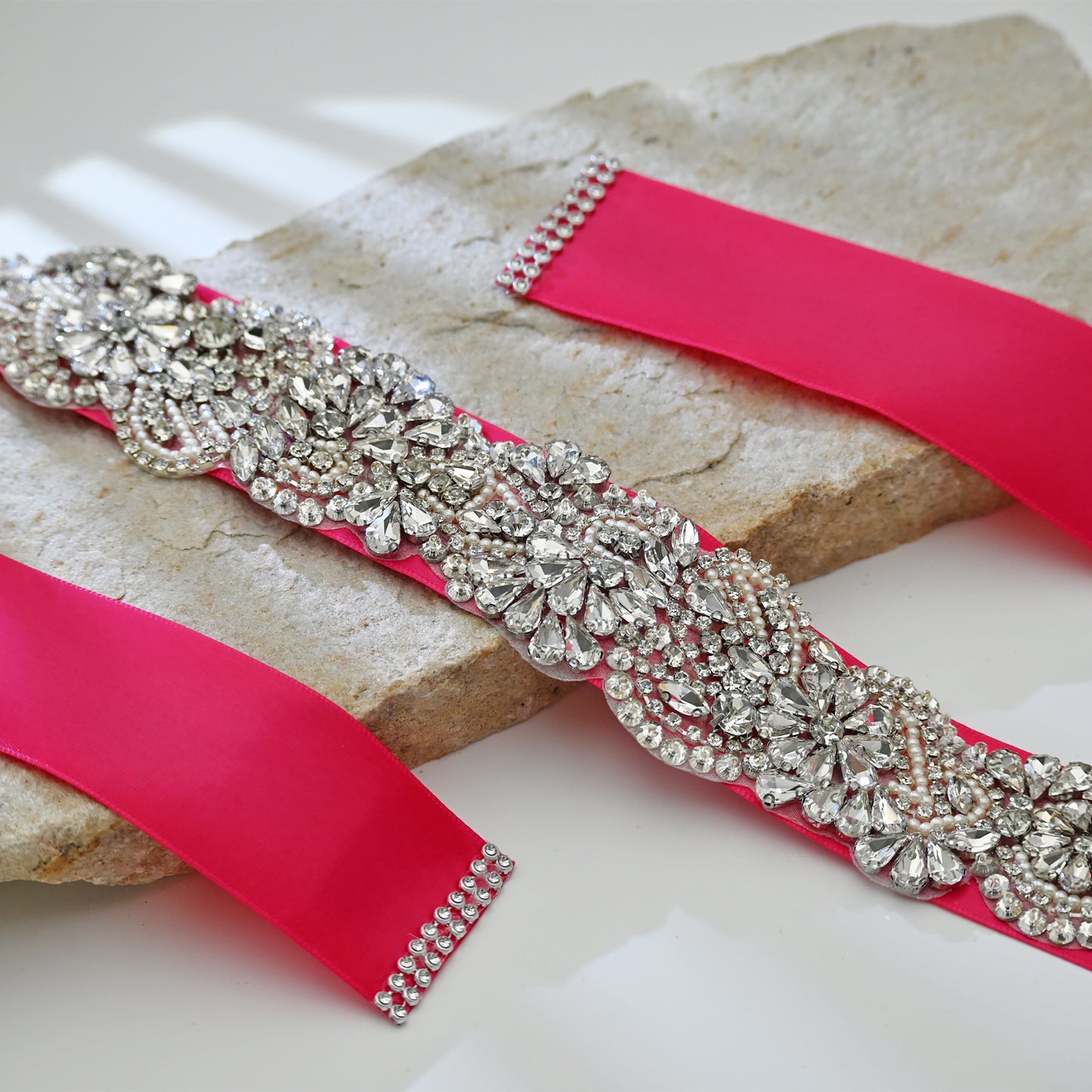 Bridella BS120 Red Rhinestone Belt