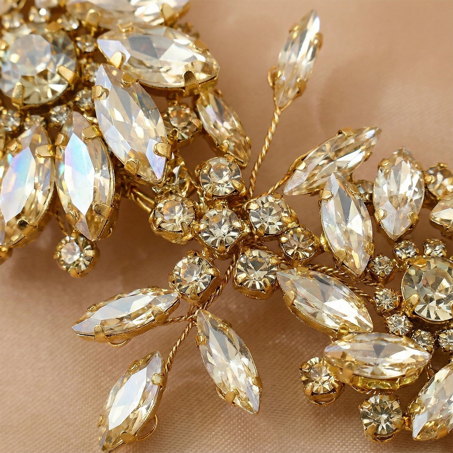 Bridella BHP440-G Gold Rhinestone Headwear