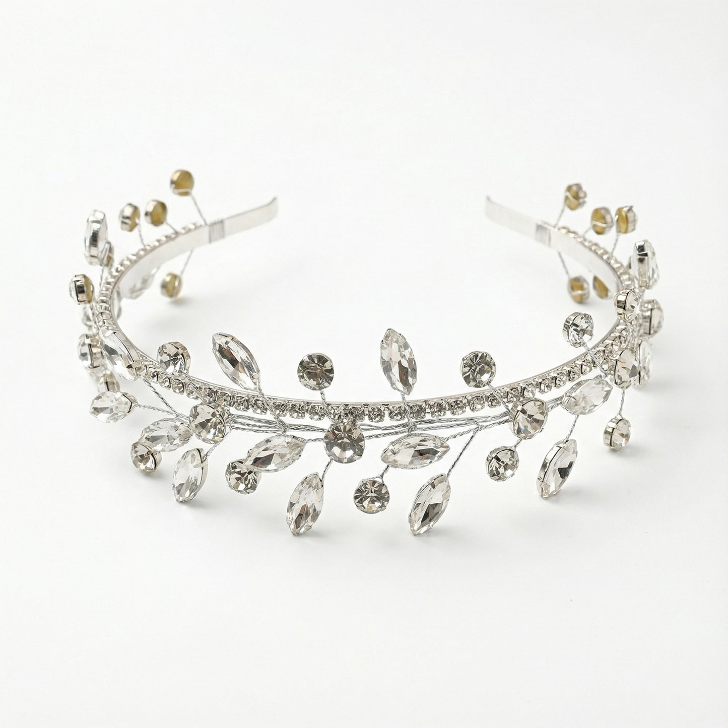 Bridella BHP531-S Silver Rhinestone Headband