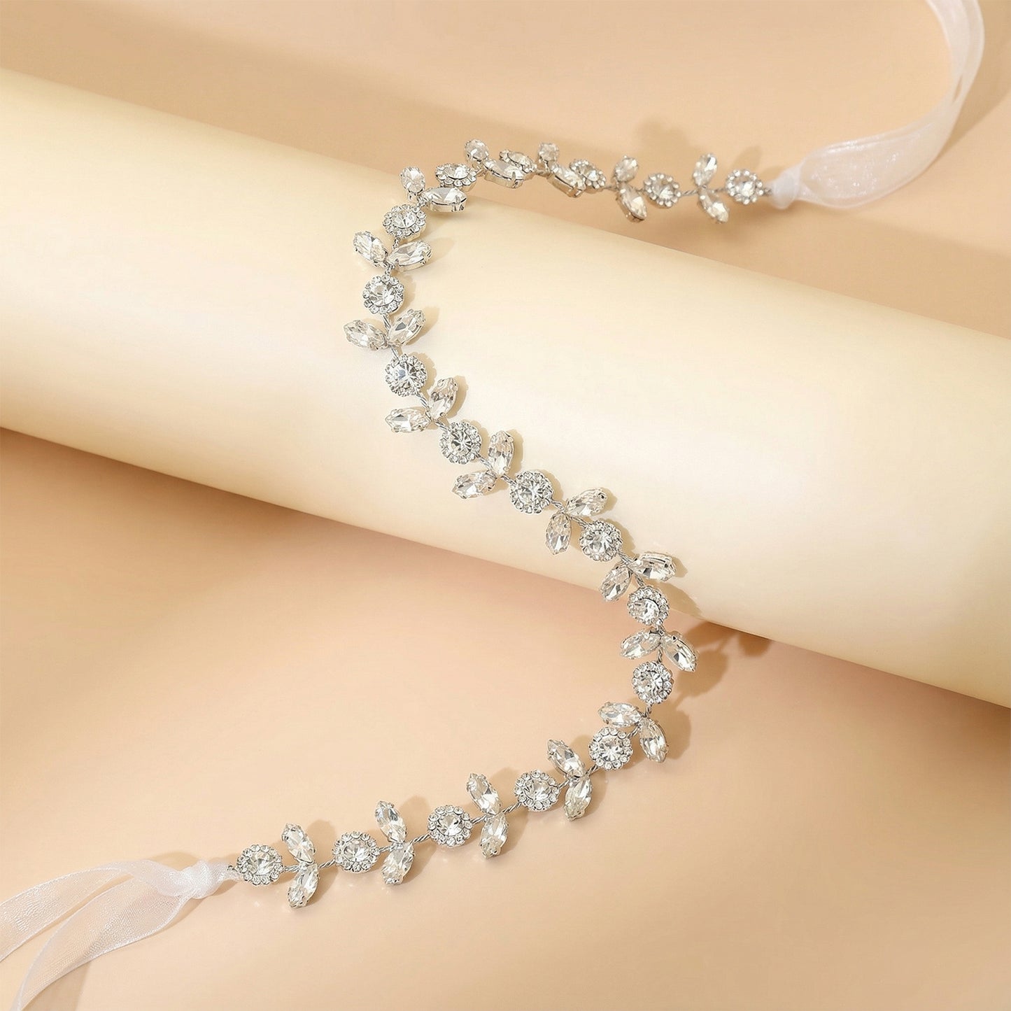 Bridella BHP309-S Sliver Rhinestone Crown