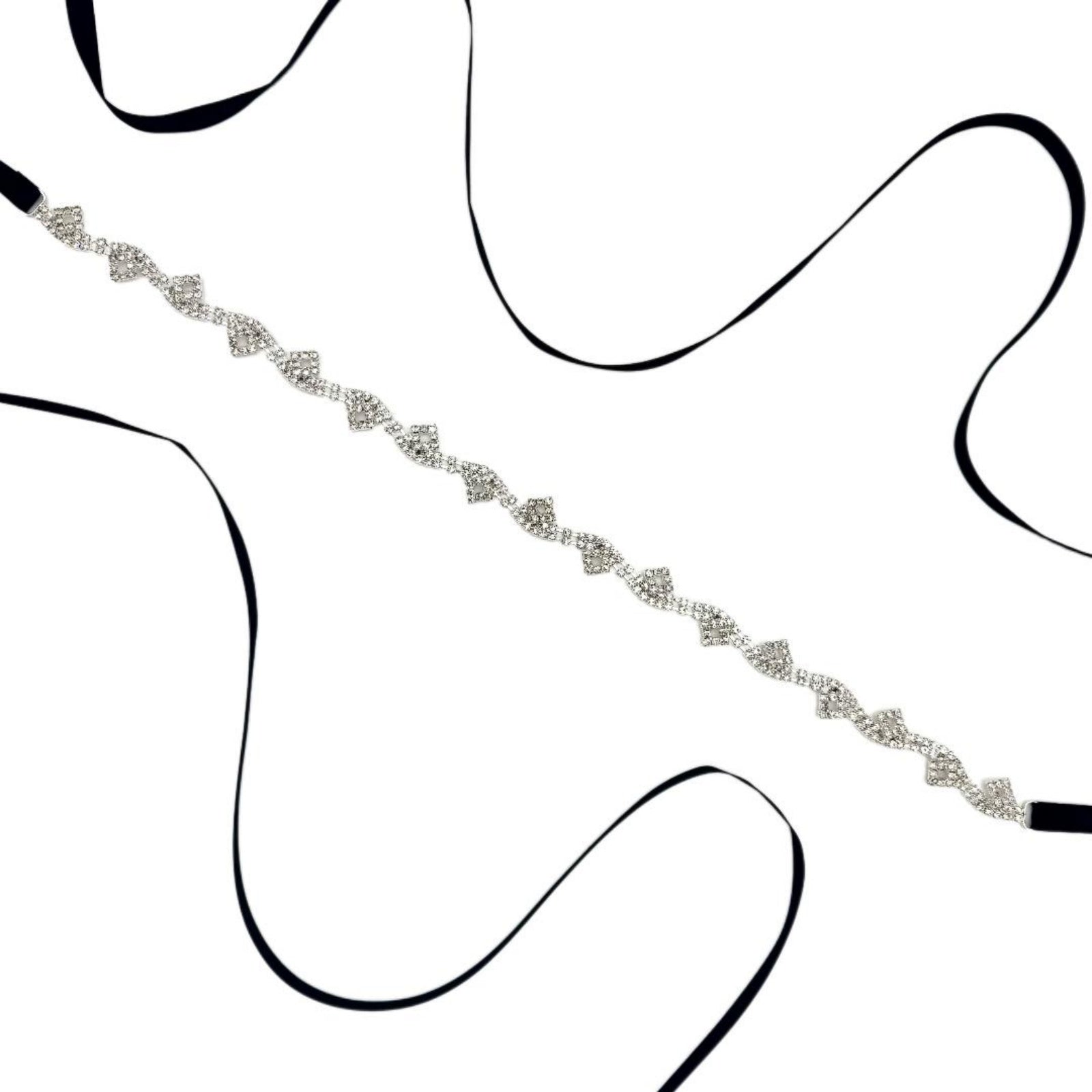 off white rhinestone belt