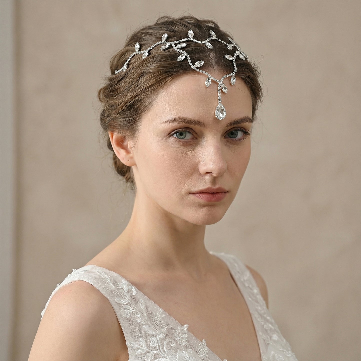 Bridella BHP495-S Silver Rhinestone Headwear