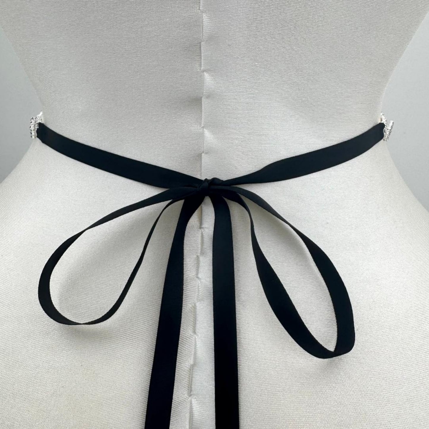 off white rhinestone belt