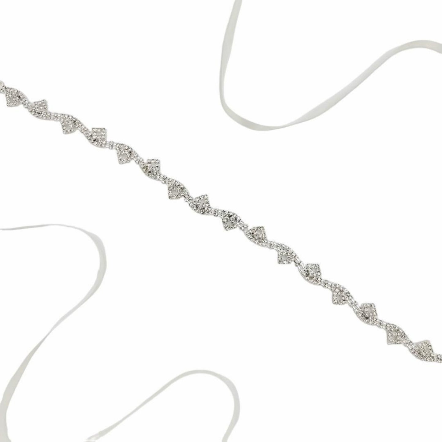 off white rhinestone belt